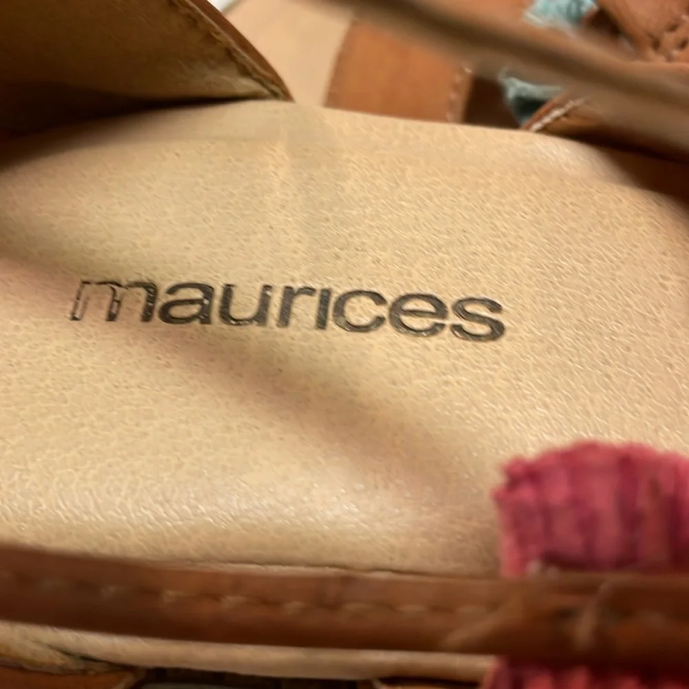 Maurice’s Ember Women's Tan Sandals with Colorful Accents - Picture 10 of 10